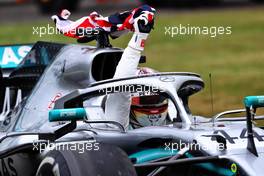 Race winner Lewis Hamilton (GBR) Mercedes AMG F1 W10 celebrates in parc ferme. 14.07.2019. Formula 1 World Championship, Rd 10, British Grand Prix, Silverstone, England, Race Day.