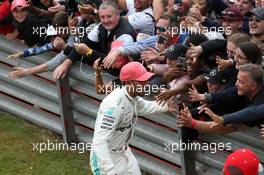 1st place Lewis Hamilton (GBR) Mercedes AMG F1 W10. 14.07.2019. Formula 1 World Championship, Rd 10, British Grand Prix, Silverstone, England, Race Day.