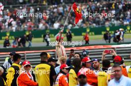Fans at the podium. 14.07.2019. Formula 1 World Championship, Rd 10, British Grand Prix, Silverstone, England, Race Day.