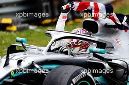 Race winner Lewis Hamilton (GBR) Mercedes AMG F1 W10 celebrates in parc ferme. 14.07.2019. Formula 1 World Championship, Rd 10, British Grand Prix, Silverstone, England, Race Day.