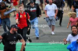 Fans invade the circuit at the end of the race. 14.07.2019. Formula 1 World Championship, Rd 10, British Grand Prix, Silverstone, England, Race Day.
