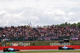 Robert Kubica (POL) Williams Racing FW42 leads team mate George Russell (GBR) Williams Racing FW42. 14.07.2019. Formula 1 World Championship, Rd 10, British Grand Prix, Silverstone, England, Race Day.