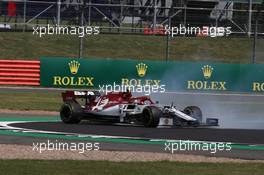 Antonio Giovinazzi (ITA) Alfa Romeo Racing stopped in the gravel trap. 14.07.2019. Formula 1 World Championship, Rd 10, British Grand Prix, Silverstone, England, Race Day.