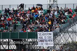 Circuit atmosphere - fans in the grandstand. 13.07.2019. Formula 1 World Championship, Rd 10, British Grand Prix, Silverstone, England, Qualifying Day.