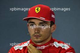 Charles Leclerc (MON) Ferrari in the FIA Press Conference. 13.07.2019. Formula 1 World Championship, Rd 10, British Grand Prix, Silverstone, England, Qualifying Day.