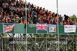 Fans in the grandstand. 14.07.2019. Formula 1 World Championship, Rd 10, British Grand Prix, Silverstone, England, Race Day.