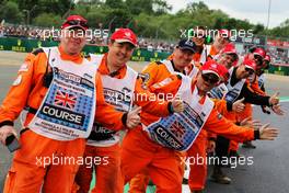 Marshals on the drivers parade. 14.07.2019. Formula 1 World Championship, Rd 10, British Grand Prix, Silverstone, England, Race Day.