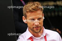 Jenson Button (GBR) Sky Sports F1 Presenter. 14.07.2019. Formula 1 World Championship, Rd 10, British Grand Prix, Silverstone, England, Race Day.