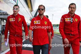 Sebastian Vettel (GER) Ferrari walks the circuit with the team. 11.07.2019. Formula 1 World Championship, Rd 10, British Grand Prix, Silverstone, England, Preparation Day.