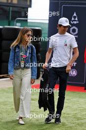 Esteban Gutierrez (MEX) Mercedes AMG F1 with his wife Monica. 11.07.2019. Formula 1 World Championship, Rd 10, British Grand Prix, Silverstone, England, Preparation Day.