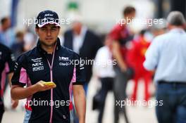 Sergio Perez (MEX) Racing Point F1 Team. 11.07.2019. Formula 1 World Championship, Rd 10, British Grand Prix, Silverstone, England, Preparation Day.