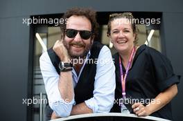 (L to R): Matteo Bonciani (ITA) former FIA Media Delegate with Kate Walker (GBR) Journalist. 11.07.2019. Formula 1 World Championship, Rd 10, British Grand Prix, Silverstone, England, Preparation Day.