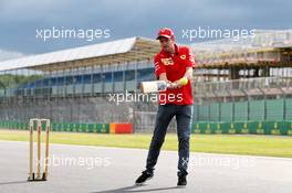 Sebastian Vettel (GER) Ferrari plays cricket. 11.07.2019. Formula 1 World Championship, Rd 10, British Grand Prix, Silverstone, England, Preparation Day.