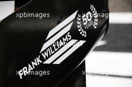 Williams Racing FW42 celebrates 50 years in F1 for Frank Williams (GBR) Williams Team Owner. 11.07.2019. Formula 1 World Championship, Rd 10, British Grand Prix, Silverstone, England, Preparation Day.