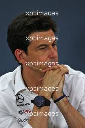Toto Wolff (GER) Mercedes AMG F1 Shareholder and Executive Director in the FIA Press Conference. 26.07.2019. Formula 1 World Championship, Rd 11, German Grand Prix, Hockenheim, Germany, Practice Day.