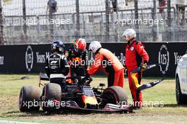 Pierre Gasly (FRA) Red Bull Racing RB15 crashed in the second practice session. 26.07.2019. Formula 1 World Championship, Rd 11, German Grand Prix, Hockenheim, Germany, Practice Day.