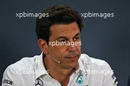 Toto Wolff (GER) Mercedes AMG F1 Shareholder and Executive Director in the FIA Press Conference. 26.07.2019. Formula 1 World Championship, Rd 11, German Grand Prix, Hockenheim, Germany, Practice Day.