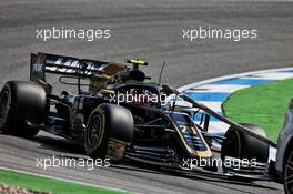 Kevin Magnussen (DEN) Haas VF-19 is towed back to the pits after stopping in the first practice session. 26.07.2019. Formula 1 World Championship, Rd 11, German Grand Prix, Hockenheim, Germany, Practice Day.