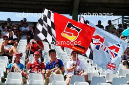 Fans in the grandstand. 26.07.2019. Formula 1 World Championship, Rd 11, German Grand Prix, Hockenheim, Germany, Practice Day.