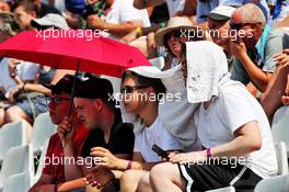 Fans in the grandstand. 26.07.2019. Formula 1 World Championship, Rd 11, German Grand Prix, Hockenheim, Germany, Practice Day.