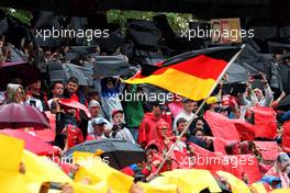 Fans in the grandstand. 28.07.2019. Formula 1 World Championship, Rd 11, German Grand Prix, Hockenheim, Germany, Race Day.