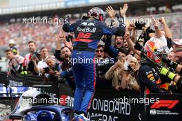 Daniil Kvyat (RUS), Scuderia Toro Rosso and Max Verstappen (NLD), Red Bull Racing  28.07.2019. Formula 1 World Championship, Rd 11, German Grand Prix, Hockenheim, Germany, Race Day.
