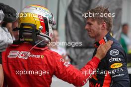 Sebastian Vettel (GER), Scuderia Ferrari and Max Verstappen (NLD), Red Bull Racing  28.07.2019. Formula 1 World Championship, Rd 11, German Grand Prix, Hockenheim, Germany, Race Day.