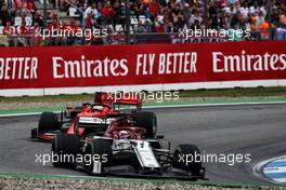 Kimi Raikkonen (FIN) Alfa Romeo Racing C38. 28.07.2019. Formula 1 World Championship, Rd 11, German Grand Prix, Hockenheim, Germany, Race Day.