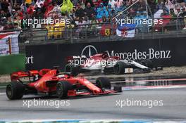 Kimi Raikkonen (FIN) Alfa Romeo Racing C38 runs wide. 28.07.2019. Formula 1 World Championship, Rd 11, German Grand Prix, Hockenheim, Germany, Race Day.