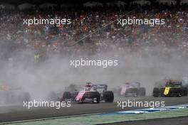 Sergio Perez (MEX) Racing Point F1 Team RP19 at the start of the race. 28.07.2019. Formula 1 World Championship, Rd 11, German Grand Prix, Hockenheim, Germany, Race Day.