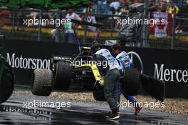 Nico Hulkenberg (GER) Renault F1 Team RS19 retired from the race. 28.07.2019. Formula 1 World Championship, Rd 11, German Grand Prix, Hockenheim, Germany, Race Day.