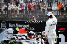 Lewis Hamilton (GBR) Mercedes AMG F1 celebrates his pole position in qualifying parc ferme. 27.07.2019. Formula 1 World Championship, Rd 11, German Grand Prix, Hockenheim, Germany, Qualifying Day.