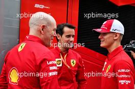 Mick Schumacher (GER) Ferrari Test Driver with Jock Clear (GBR) Ferrari Engineering Director (Left). 27.07.2019. Formula 1 World Championship, Rd 11, German Grand Prix, Hockenheim, Germany, Qualifying Day.