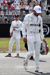 Lewis Hamilton (GBR) Mercedes AMG F1 and Valtteri Bottas (FIN) Mercedes AMG F1 in qualifying parc ferme. 27.07.2019. Formula 1 World Championship, Rd 11, German Grand Prix, Hockenheim, Germany, Qualifying Day.