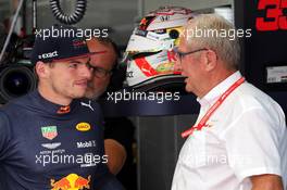 (L to R): Max Verstappen (NLD) Red Bull Racing with Dr Helmut Marko (AUT) Red Bull Motorsport Consultant.