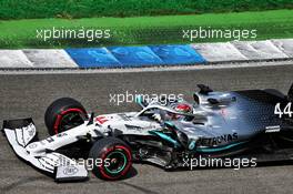 Lewis Hamilton (GBR) Mercedes AMG F1 W10 celebrates his pole position. 27.07.2019. Formula 1 World Championship, Rd 11, German Grand Prix, Hockenheim, Germany, Qualifying Day.