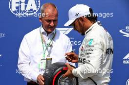 Lewis Hamilton (GBR) Mercedes AMG F1 receives the Pirelli Pole Position award. 27.07.2019. Formula 1 World Championship, Rd 11, German Grand Prix, Hockenheim, Germany, Qualifying Day.