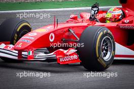 Mick Schumacher (GER) Ferrari Test Driver in the Ferrari F2004 driven by his father Michael Schumacher. 27.07.2019. Formula 1 World Championship, Rd 11, German Grand Prix, Hockenheim, Germany, Qualifying Day.