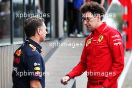 (L to R): Christian Horner (GBR) Red Bull Racing Team Principal with Mattia Binotto (ITA) Ferrari Team Principal. 27.07.2019. Formula 1 World Championship, Rd 11, German Grand Prix, Hockenheim, Germany, Qualifying Day.