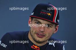 Max Verstappen (NLD) Red Bull Racing in the post qualifying FIA Press Conference. 27.07.2019. Formula 1 World Championship, Rd 11, German Grand Prix, Hockenheim, Germany, Qualifying Day.
