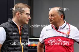 (L to R):  Andreas Seidl, McLaren Managing Director with Frederic Vasseur (FRA) Alfa Romeo Racing Team Principal. 27.07.2019. Formula 1 World Championship, Rd 11, German Grand Prix, Hockenheim, Germany, Qualifying Day.