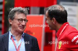 (L to R): Louis Camilleri (ITA) Ferrari Chief Executive Officer and Marc Gene (ESP) Ferrari Test Driver on the drivers parade. 28.07.2019. Formula 1 World Championship, Rd 11, German Grand Prix, Hockenheim, Germany, Race Day.