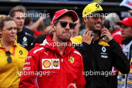 Sebastian Vettel (GER) Ferrari on the drivers parade. 28.07.2019. Formula 1 World Championship, Rd 11, German Grand Prix, Hockenheim, Germany, Race Day.