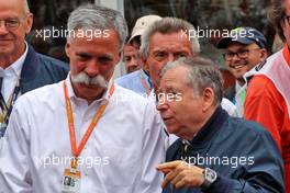 (L to R): Chase Carey (USA) Formula One Group Chairman with Jean Todt (FRA) FIA President. 28.07.2019. Formula 1 World Championship, Rd 11, German Grand Prix, Hockenheim, Germany, Race Day.