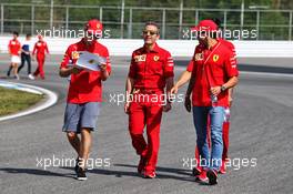 Sebastian Vettel (GER) Ferrari walks the circuit with the team. 25.07.2019. Formula 1 World Championship, Rd 11, German Grand Prix, Hockenheim, Germany, Preparation Day.