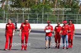 Sebastian Vettel (GER) Ferrari walks the circuit with the team. 25.07.2019. Formula 1 World Championship, Rd 11, German Grand Prix, Hockenheim, Germany, Preparation Day.