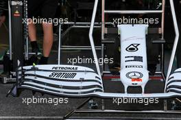 Mercedes AMG F1 front wing with special livery. 25.07.2019. Formula 1 World Championship, Rd 11, German Grand Prix, Hockenheim, Germany, Preparation Day.