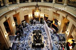 The Haas VF-18 with new livery. 27.02.2019. Haas F1 Team Livery Unveil, The Royal Automobile Club, London, England.