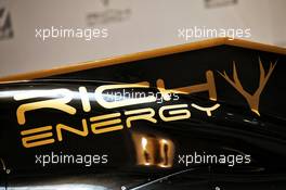 Rich Energy branding on the Haas VF-18. 27.02.2019. Haas F1 Team Livery Unveil, The Royal Automobile Club, London, England.