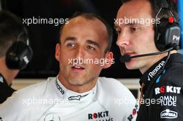 Robert Kubica (POL) Williams Racing with Paul Williams (GBR) Williams Racing Race Engineer. 02.08.2019. Formula 1 World Championship, Rd 12, Hungarian Grand Prix, Budapest, Hungary, Practice Day.